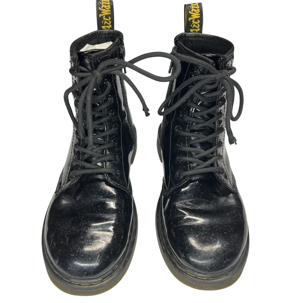 Dr. Martens Junior‎ 1460 Glitter Patent Leather Boots Youth Size 3 EUC